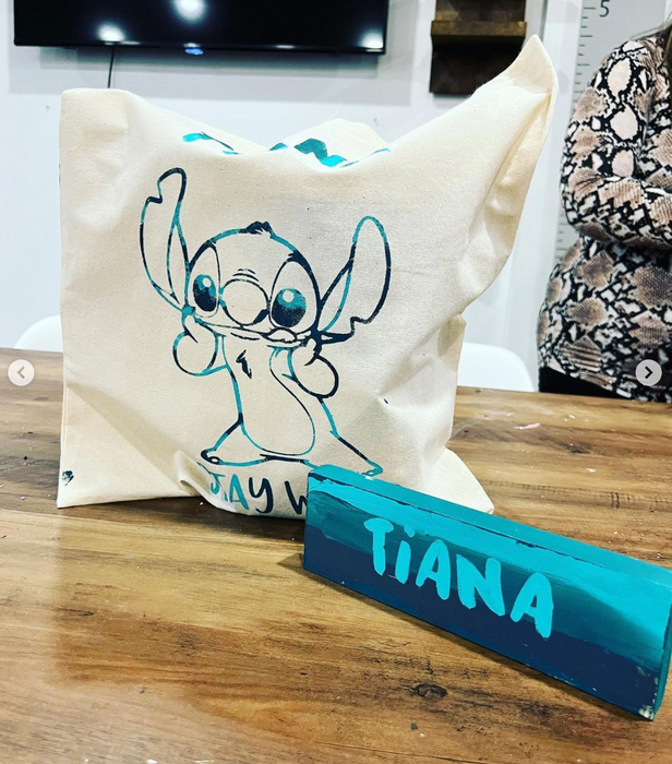 Children's Birthday Party Project - Tote Bag & Mini name sign