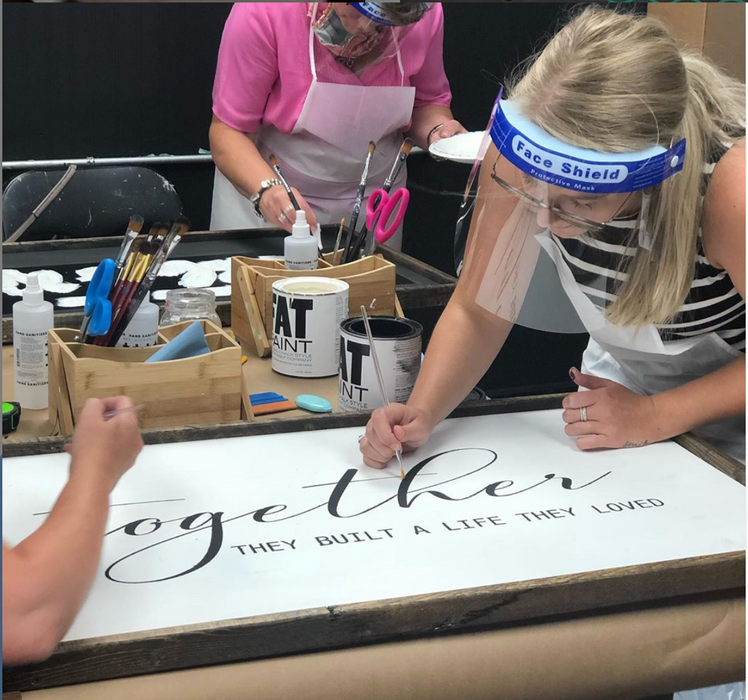 Oversized framed sign