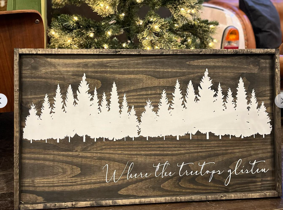Oversized framed sign