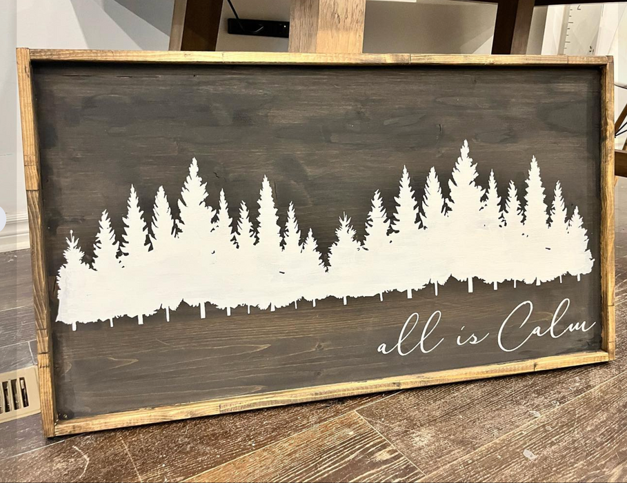 Oversized framed sign