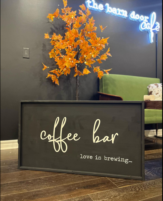 Oversized framed sign