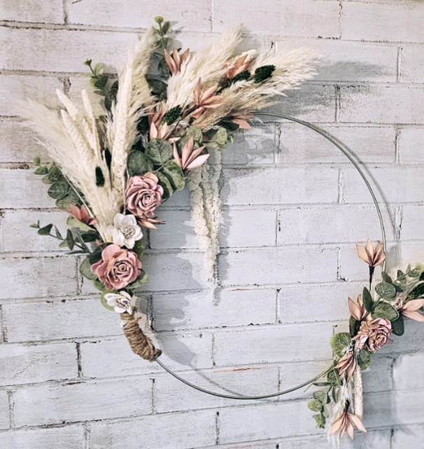 DRIED FLOWER HOOP WREATH WORKSHOP - THURSDAY 2ND MAY-6-9pm