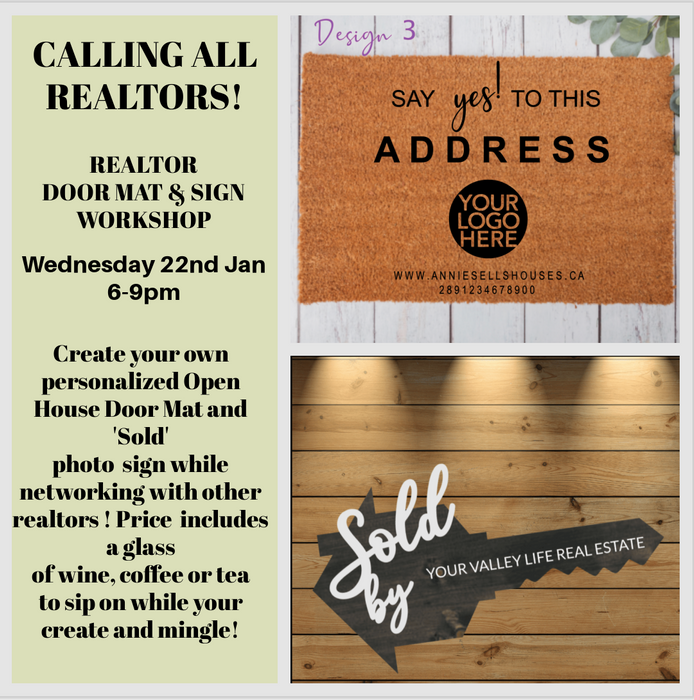 REALTOR'S WORKSHOP - MINGLE, CREATE AND SIP! - WED JAN 22ND 6-9PM