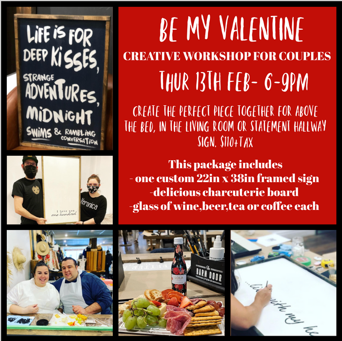 'Be my Valentine' Couples Creative Workshop - Thursday 13th February 6-9pm