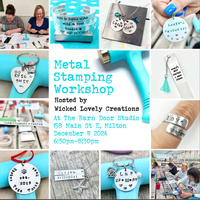 Metal Stamping Workshop - Wednesday 11th December 6.30-8.30pm