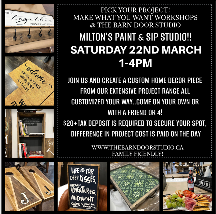 PICK YOUR PROJECT CRAFTY WORKSHOP - SATURDAY 22ND MARCH 1-4PM