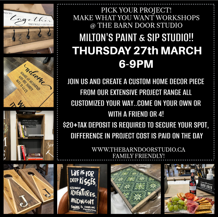 PICK YOUR PROJECT CRAFTY WORKSHOP - THURSDAY 27TH MARCH