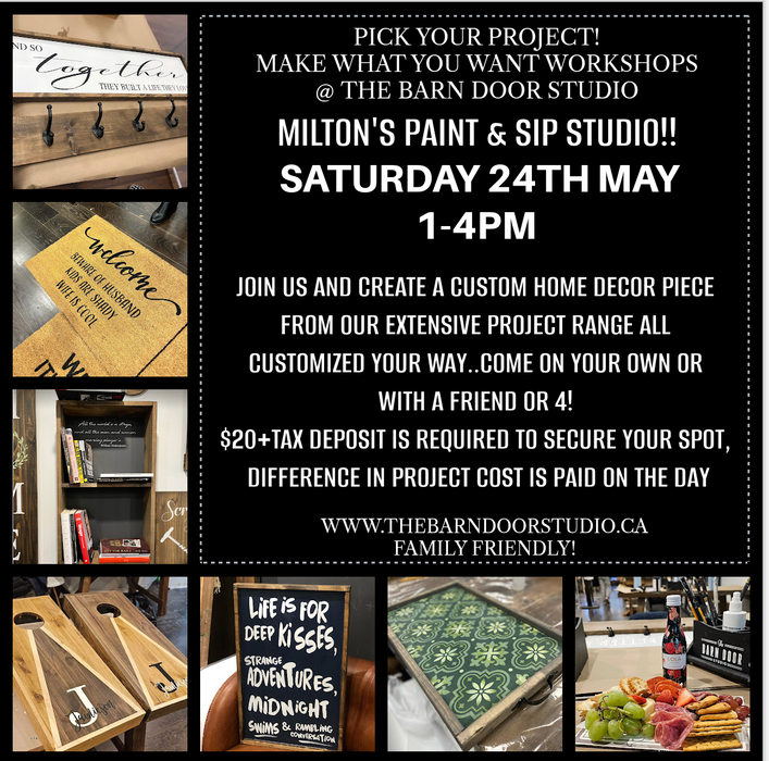 PICK YOUR PROJECT CRAFTY WORKSHOP -SATURDAY 24TH MAY 1-4PM