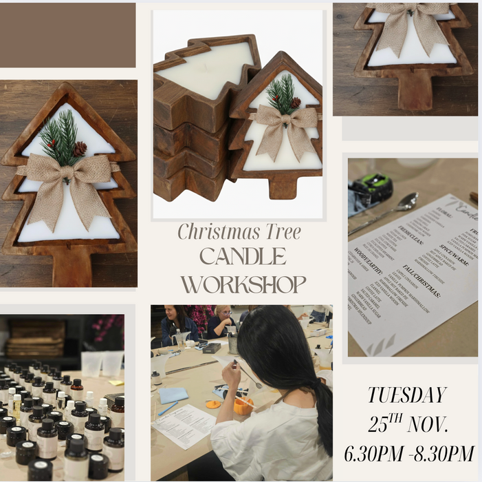 Christmas Tree Candle Pouring Workshop - Tuesday 25th November 6.30-8.30pm