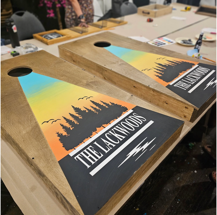 FATHER'S DAY SPECIAL !CUSTOM CORN HOLE SET WORKSHOP - SUNDAY 21ST JUNE 1-4PM