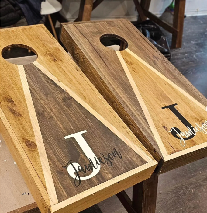 FATHER'S DAY SPECIAL !CUSTOM CORN HOLE SET WORKSHOP - SUNDAY 21ST JUNE 1-4PM