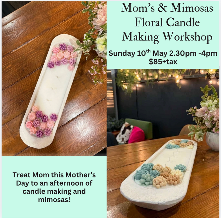Floral Dough Bowl Candle & Mimosas Mothers Day Workshop - Sunday 10th May 2.30pm - 4pm