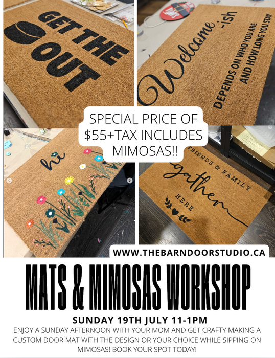 MATS AND MIMOSAS - SUNDAY 19th JULY 11-1PM
