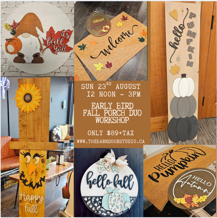 FALL EARLY BIRD PORCH DUO SPECIAL - SUN 23RD AUGUST - 12 NOON - 3PM