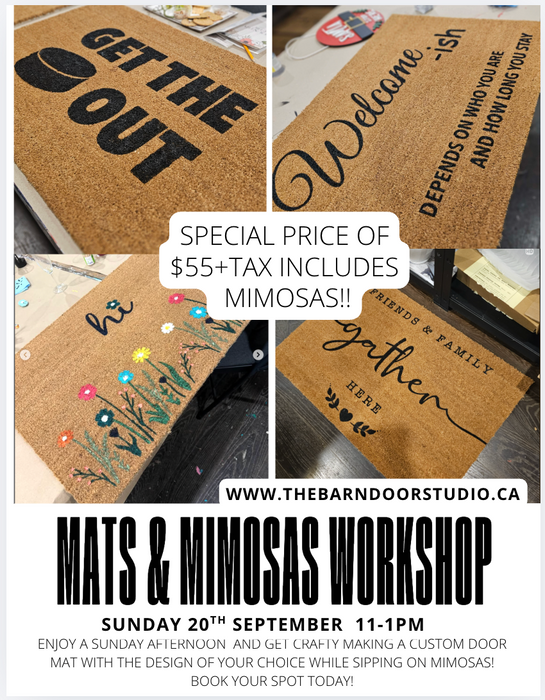 MATS AND MIMOSAS - SUNDAY 20TH SEPTEMBER 11-1PM