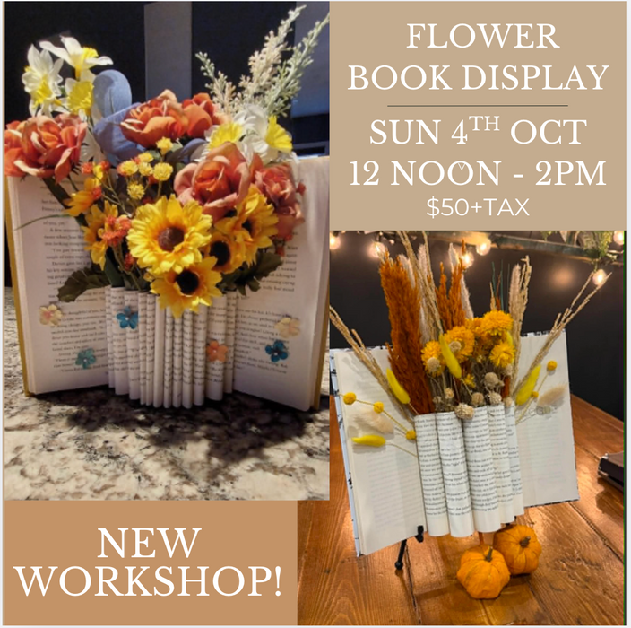 Silk Flower Book Display Workshop - Sunday 4th October 12-2pm