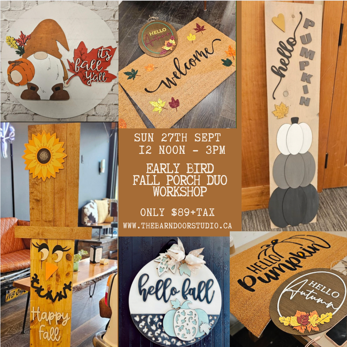 FALL EARLY BIRD PORCH DUO SPECIAL - SUN 27TH SEPT - 12 NOON - 3PM