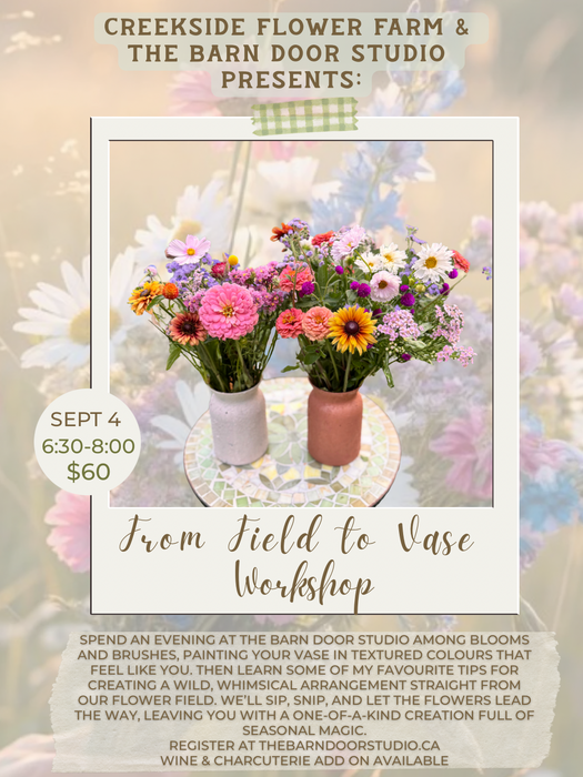 From Field to Vase Workshop - Thursday 4th September 6.30-8pm