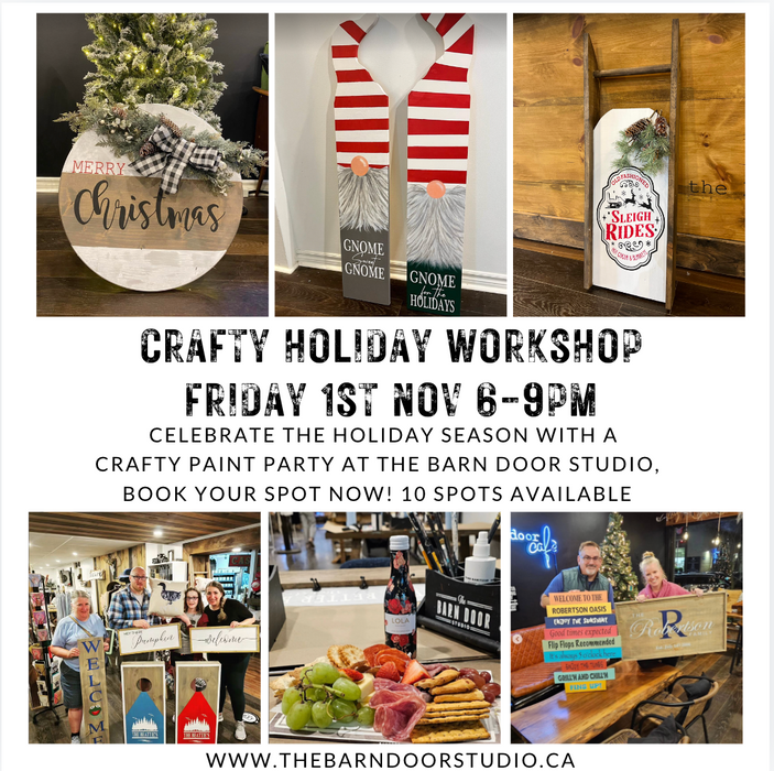 CRAFTY CHRISTMAS!! MAKE WHAT YOU WANT WORKSHOP - FRIDAY 1ST NOV 6-9PM