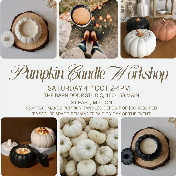 Pumpkin Candle Pouring Workshop - Saturday 4th October 2-4pm