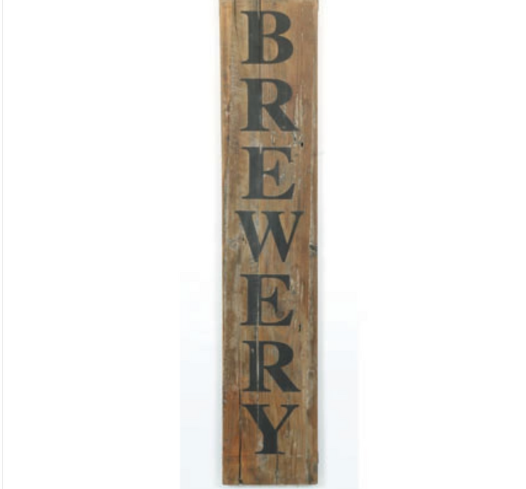 RUSTIC WOOD BREWERY SIGN