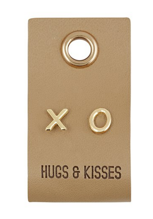 XO Earrings - Leather Tag