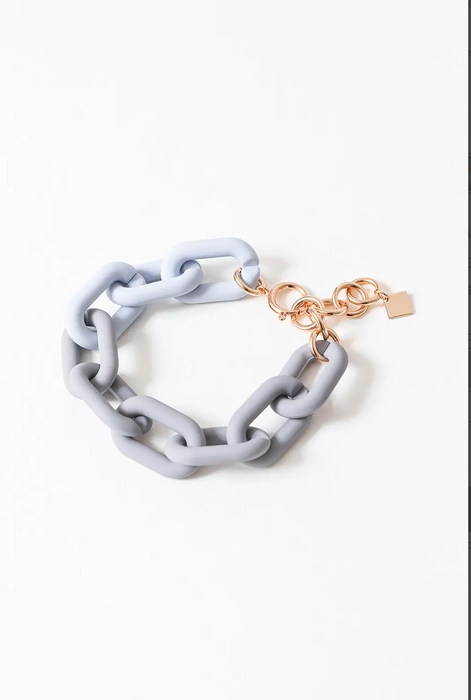 Two-Tone Chunky Linked Chain Bracelet