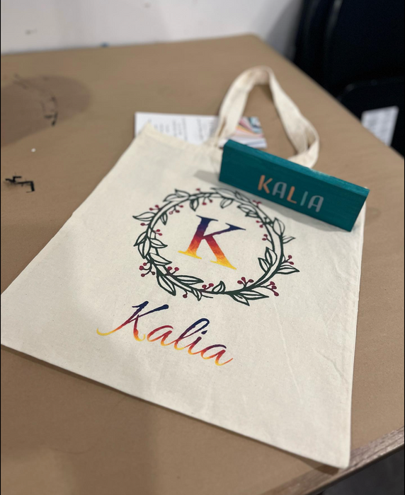 Children's Birthday Party Project - Tote Bag & Mini name sign